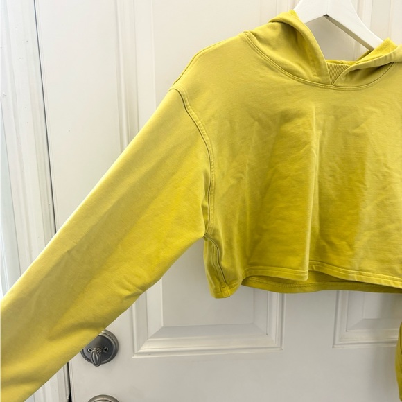 Lululemon All Yours Cropped Hoodie Soleil Size 6 - Picture 4 of 11